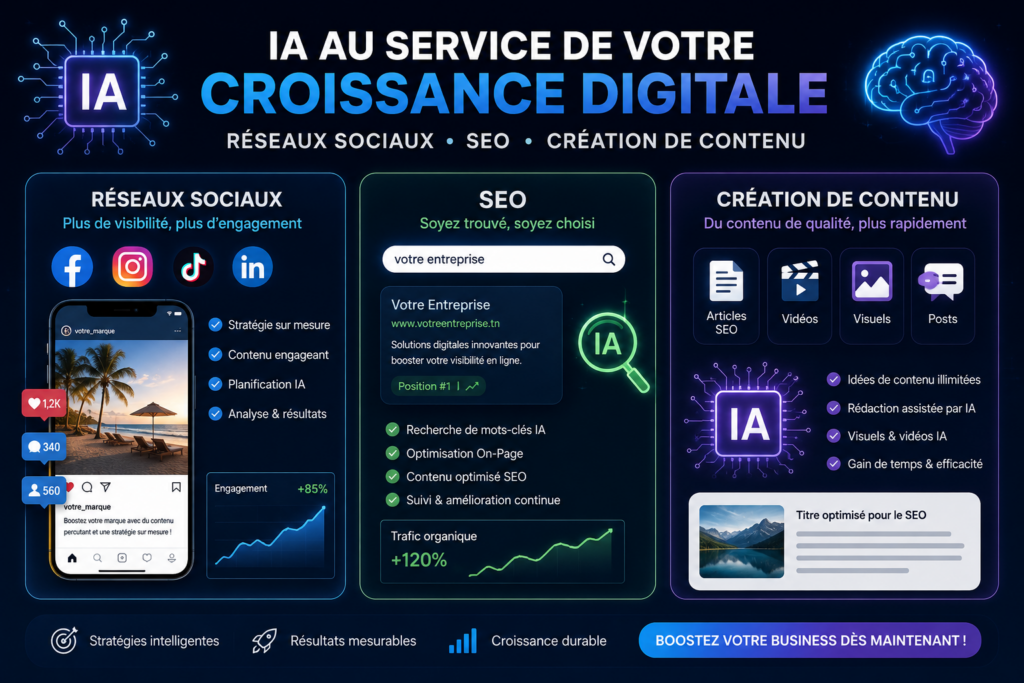 IA pour une croissance digitale efficace IA pour une croissance digitale efficace