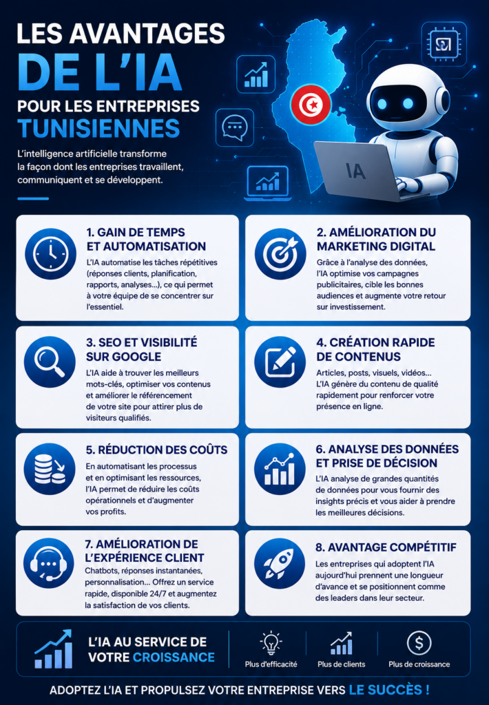 Les avantages de l'IA pour les entreprises tunisiennes Les avantages de l'IA pour les entreprises tunisiennes